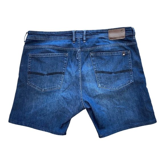 Buffalo David Bitton Jean Shorts Jack-X Mens Size 38 Dark Wash Stretch Cut Offs - Picture 2 of 5